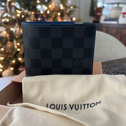 Louis Vuitton Slender Wallet - Damier Graphite Blue 