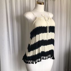 Boho Fringe Tie Dye Top Size M