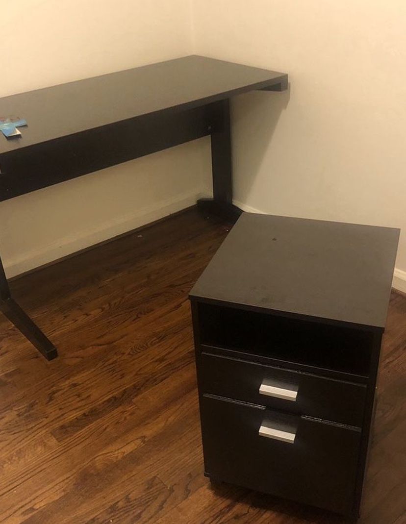 Desk With Filing Cabinet
