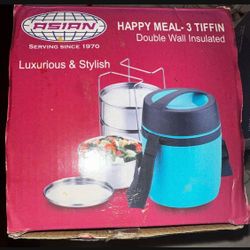 Stainless  Happy Meal 3 Tiffin  For lunch