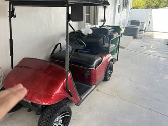 Golf Cart With Tritan Batteries And Wheels 
