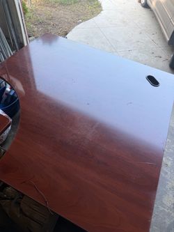 “L” shape desk.