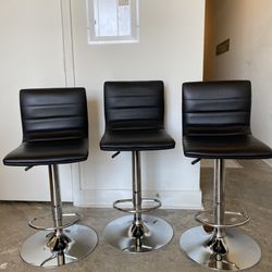 Bar Stools 3, Black 