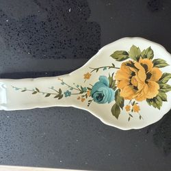 Floral spoon rest