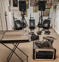 Complete PA System Bundle with Mixer and Speakers