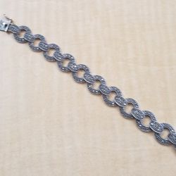 Sterling Silver and Marcasite Bracelet 