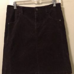 KIKIT JEANS Purple Micro-Corduroy Stretch Back Flare Knee-Length Skirt sz 6