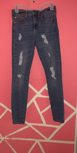 Ripped blue jeans