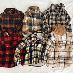 Bundle Of Flannel Jacket/Shirts For Boys (size 4-7)