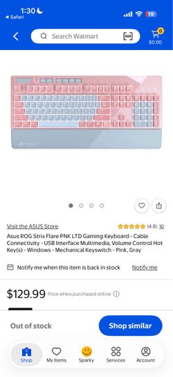ASUS ROG Strix Flare PNK LTD Gaming Keyboard