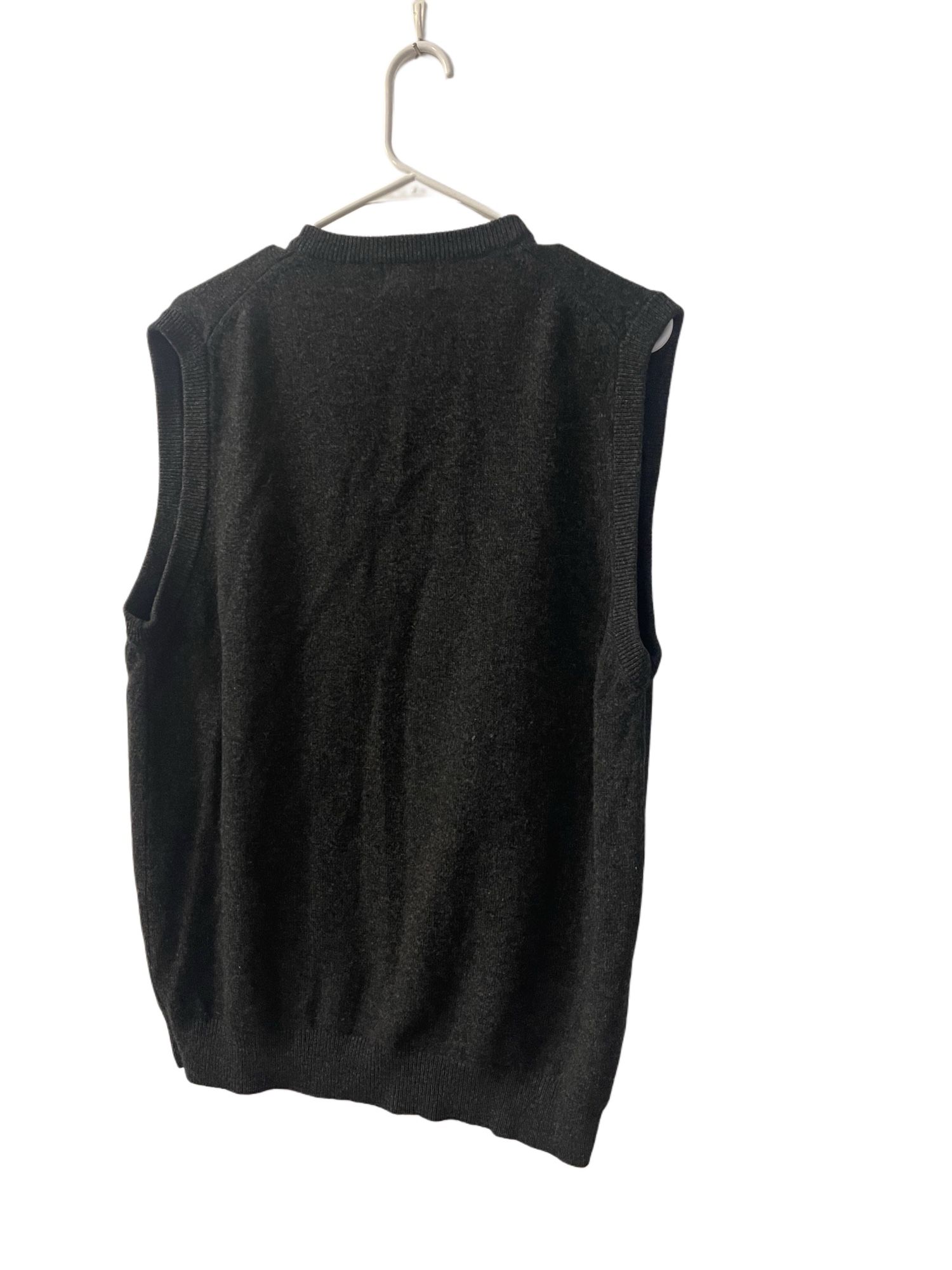 L.L. Bean Men’s Vest Sweater 100% Lamb Wool Size Large Tall Black