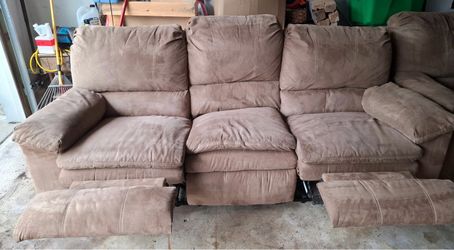 Tan Microfiber Reclining Sofas