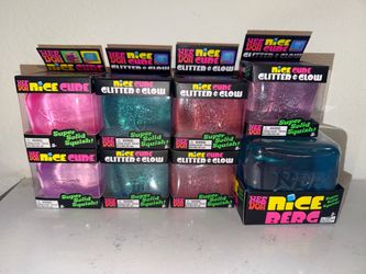 NeeDoh Nice Cubes, Glitter & Glow & Nice Berg