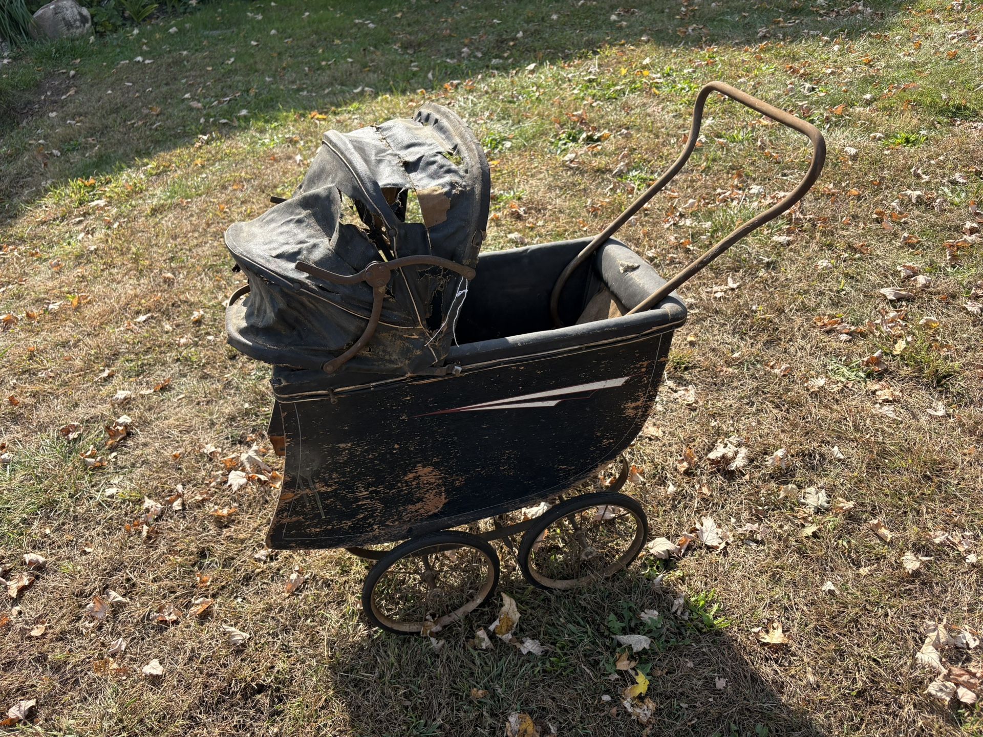 Antique baby stroller