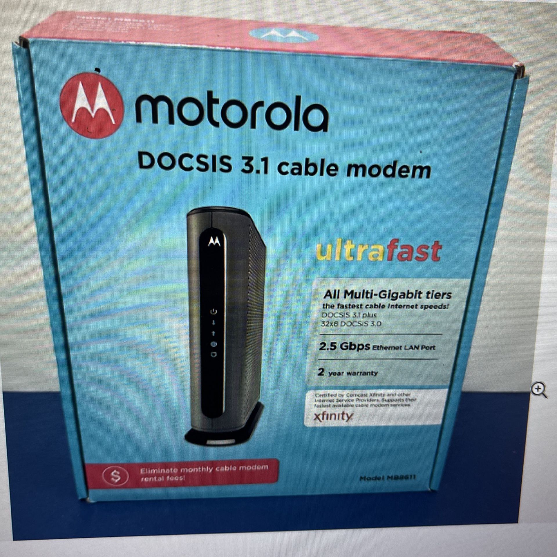 Motorola MB8611 DOCSIS 3.1 Multi Gig Cable Modem