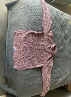 Red western pearl snap shirt