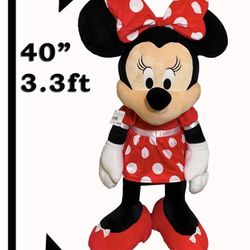 Brand New- Disney 40 Inch (3.3ft) Jumbo Ultra Plush Soft Huggable Minnie Mouse