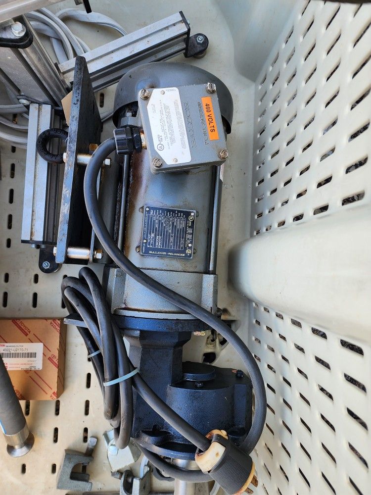 Baldor 3 Phase Motor With Groove Multiplier Attachment 