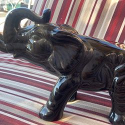 Ceramic Black Elephant 