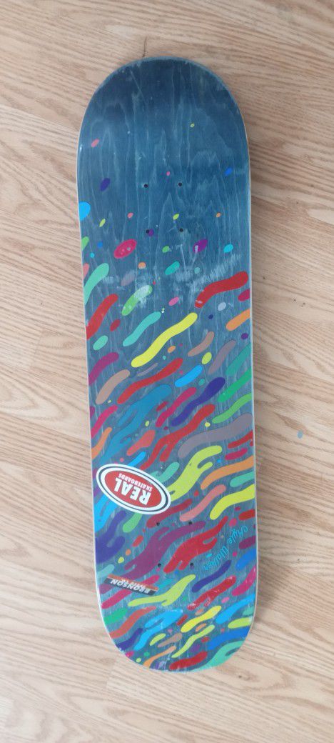 Real Walker Ocean Floor Skateboard Deck - Blue - 8.06in x 31.91in

