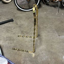 90 Degree Flat Twisted Gold Sissy Bar