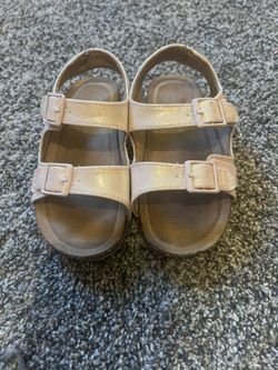 Toddler Girls Light Pink Glitter Sandals 8M