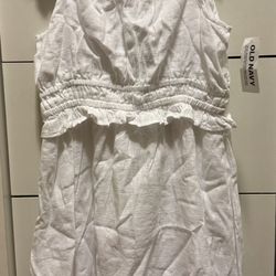 NWT Old Navy White Flutter Sleeve  Dress - 4T