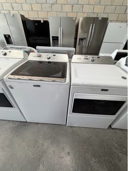 Maytag set electric washer and dryer with warranty