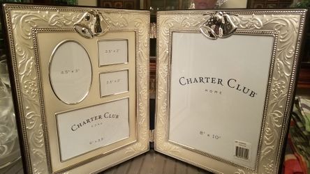 Brand new Charter Club silverplated wedding frame
