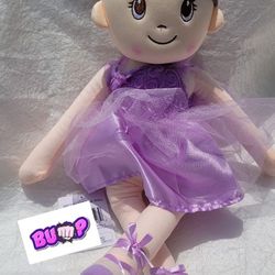 Princess, Ballerina or Fairy Soft Plush Rag Doll - Lavender (**NEW**)