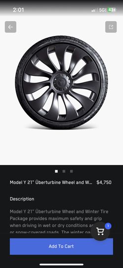 Uberturbine Tesla Model y Wheels And Tires Set 21 
