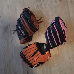 Small baseball gloves