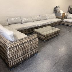 Patio furniture large sectional clearance sale lat set