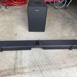 Subwoofer and Soundbar by Energy