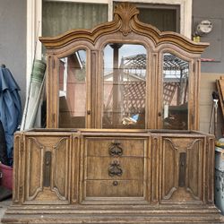 Glass Enclosed Two Door Hutch