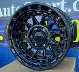 17” KMC 556 Set of 4 Wheels - 17x8.5” Rims Size Black Out Finish