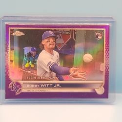 2022 Topps Chrome Update Bobby Witt Jr RC Rookie Debut Purple Parallel