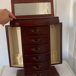 Antique Jewelry Box With Mirror