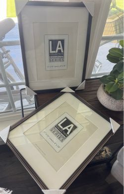 2 New LA COLLECTION Arrowhead SERIES 11x14 Picture Frames matted to 8x10