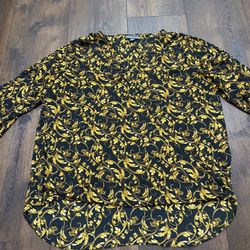 Womans Black And Mustard Shirt Size XL By Bold Elements #2