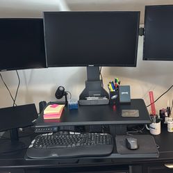 Desk and Standup 3 monitors Stand