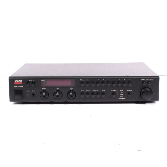 Adcom GTP-500II 2-Channel Preamp Processor Amplifier (NO REMOTE)