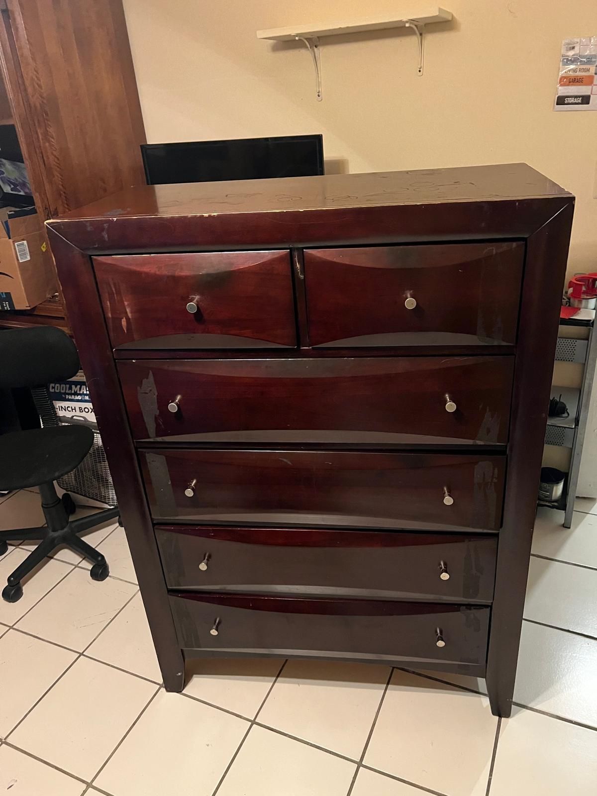 Brown Wood Dresser