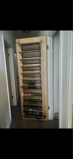 Over the door shoe organizer