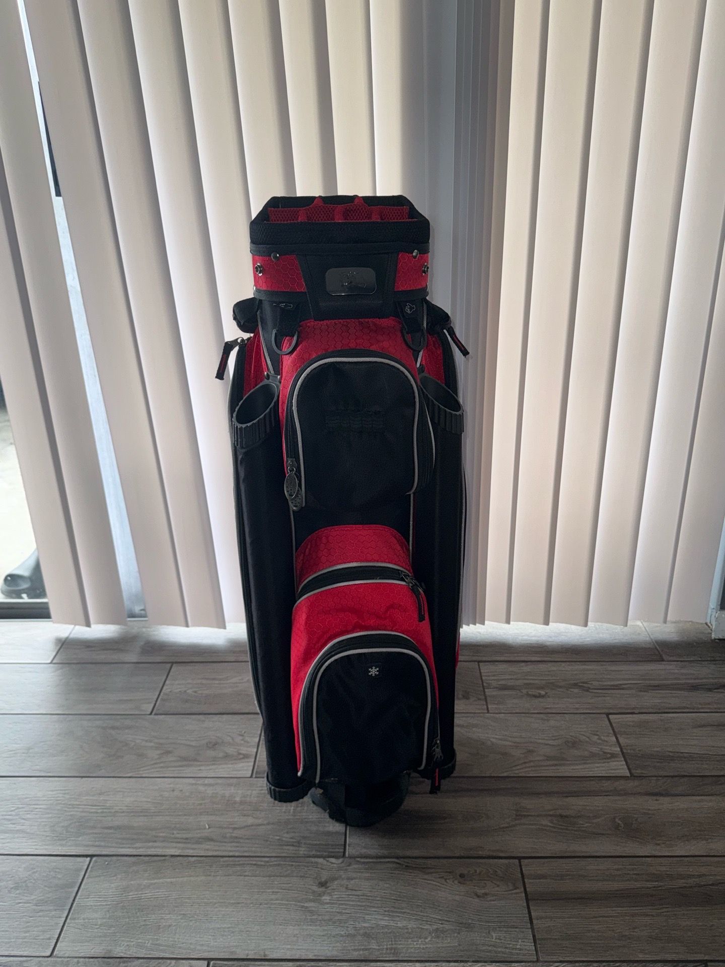 RJ Sports EX-250 Cart Bag 14 way red black