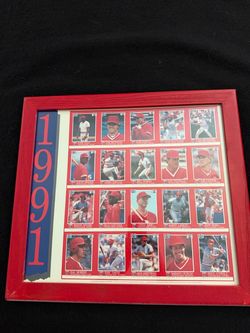 1991 Cincinnati Reds Baseball Card Set Framed