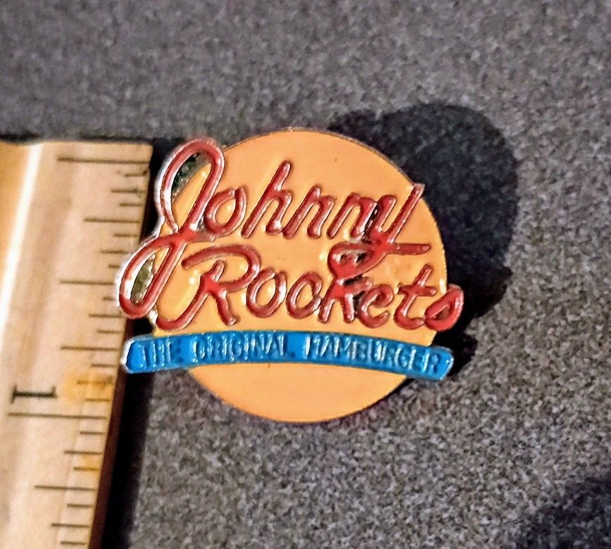 Johnny Rockets The Original Hamburger Restaurant Vintage Collectible Lapel Pin A-1