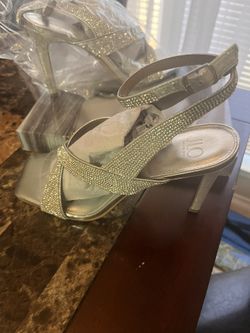 Silver/Clear Heels by JLo!