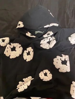 black denim tear hoodie(small)
