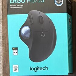 Logitech Ergo M575S Wireless Ergonomic Trackball Mouse, Black/Blue ((contact info removed)26)